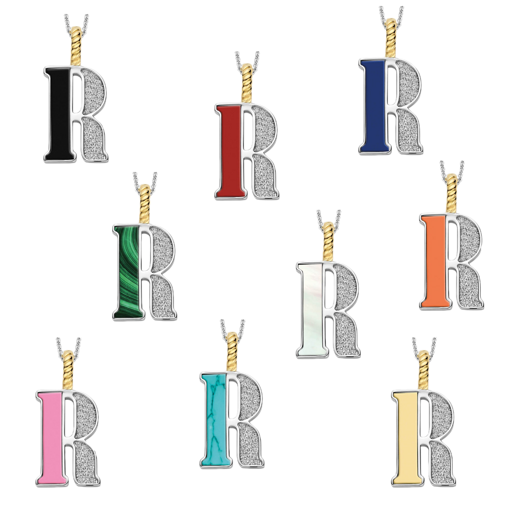 Ti Sento Milano Pendentif lettre R Lettres et chiffres 6840MW_R