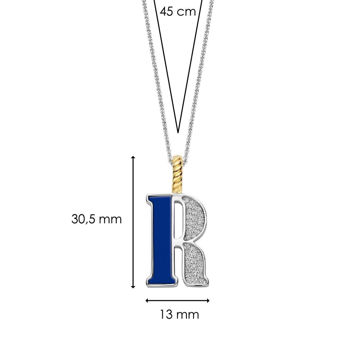 Ti Sento Milano Pendentif lettre R Lettres et chiffres 6840LB_R