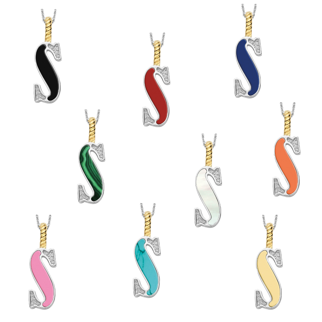 Ti Sento Milano Pendentif lettre S Lettres et chiffres 6840BL_S