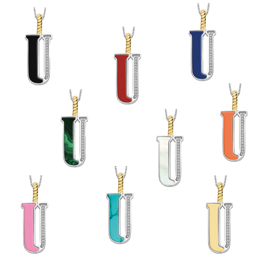 Ti Sento Milano Pendentif lettre U Lettres et chiffres 6840LB_U