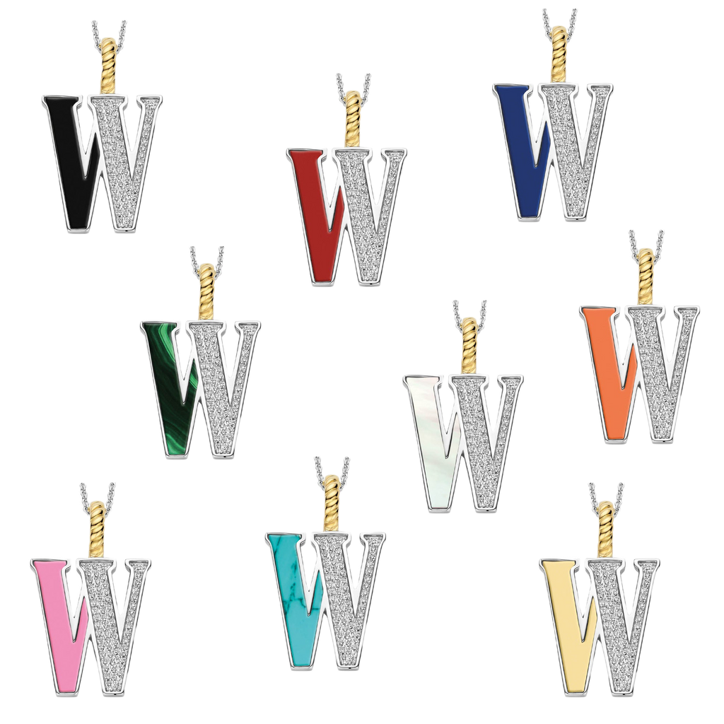 Ti Sento Milano Pendentif lettre W Lettres et chiffres 6840ZY_W
