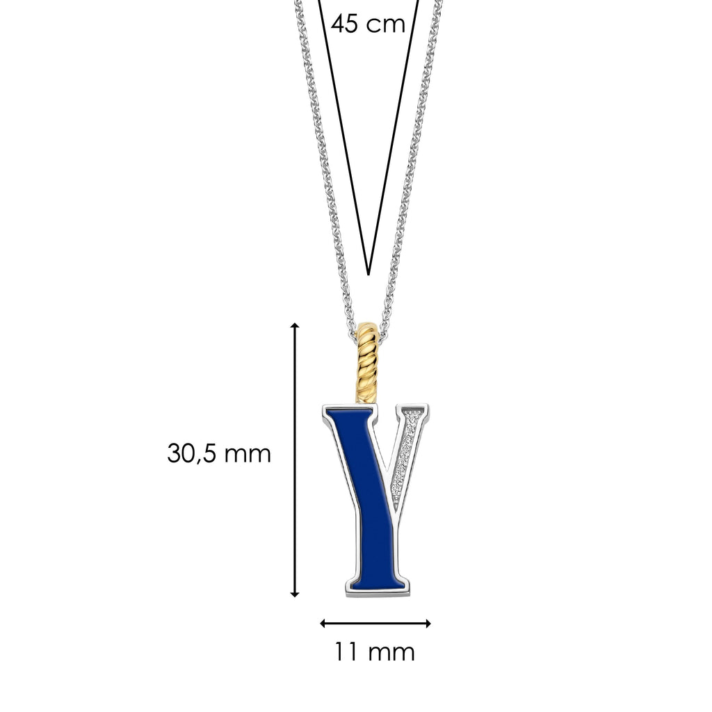 Ti Sento Milano Pendentif lettre Y Lettres et chiffres 6840LB_Y