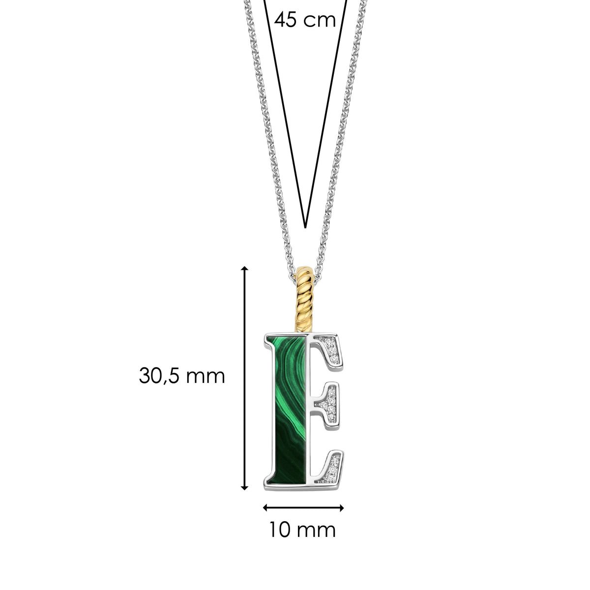 Ti Sento Milano Pendentif lettre E Lettres et chiffres 6840MA_E