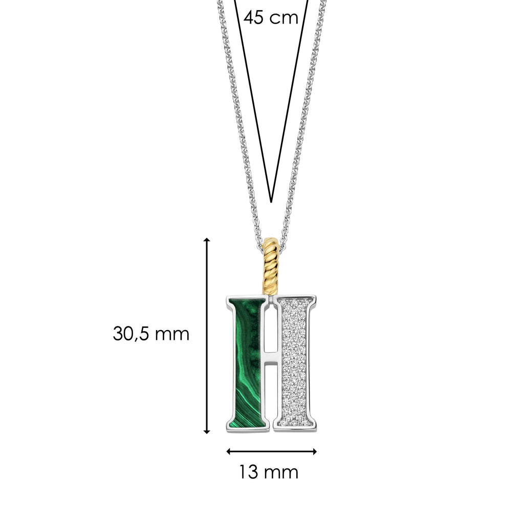 Ti Sento Milano Pendentif lettre H Lettres et chiffres 6840MA_H