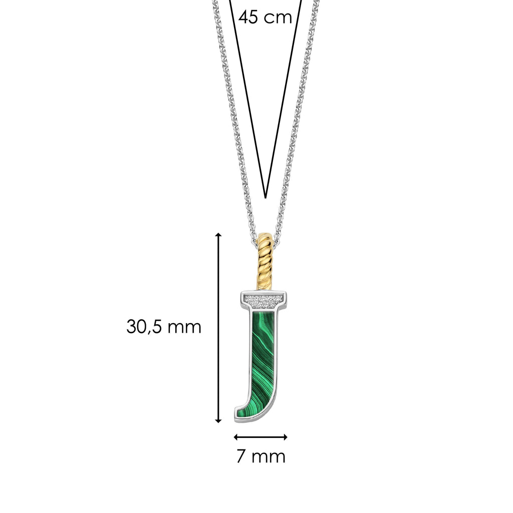 Ti Sento Milano Pendentif lettre J Lettres et chiffres 6840MA_J