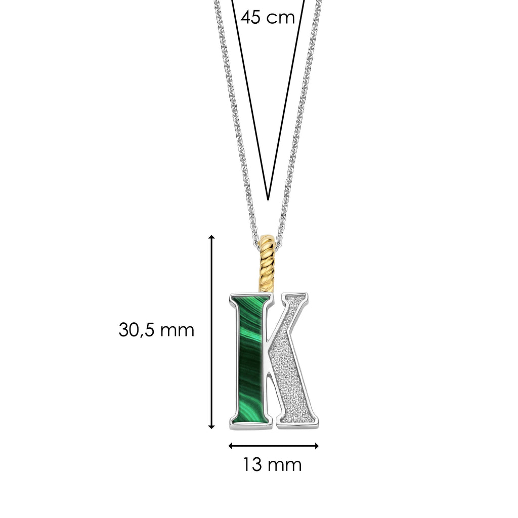 Ti Sento Milano Pendentif lettre K Lettres et chiffres 6840MA_K