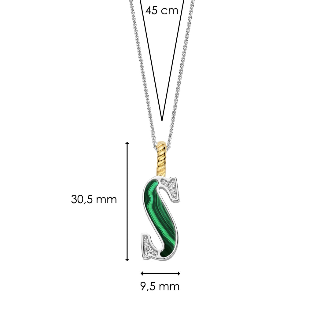 Ti Sento Milano Pendentif lettre S Lettres et chiffres 6840MA_S