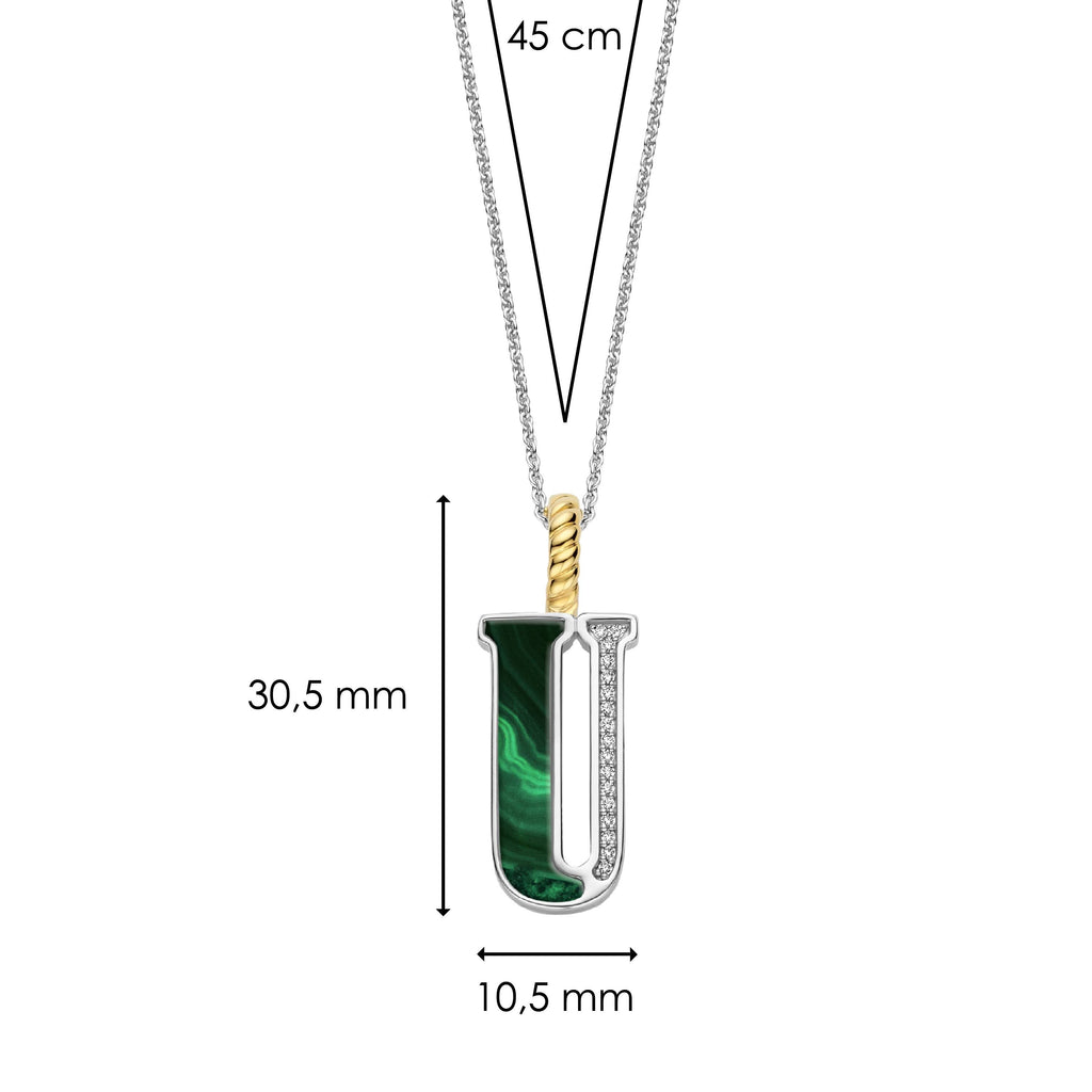 Ti Sento Milano Pendentif lettre U Lettres et chiffres 6840MA_U