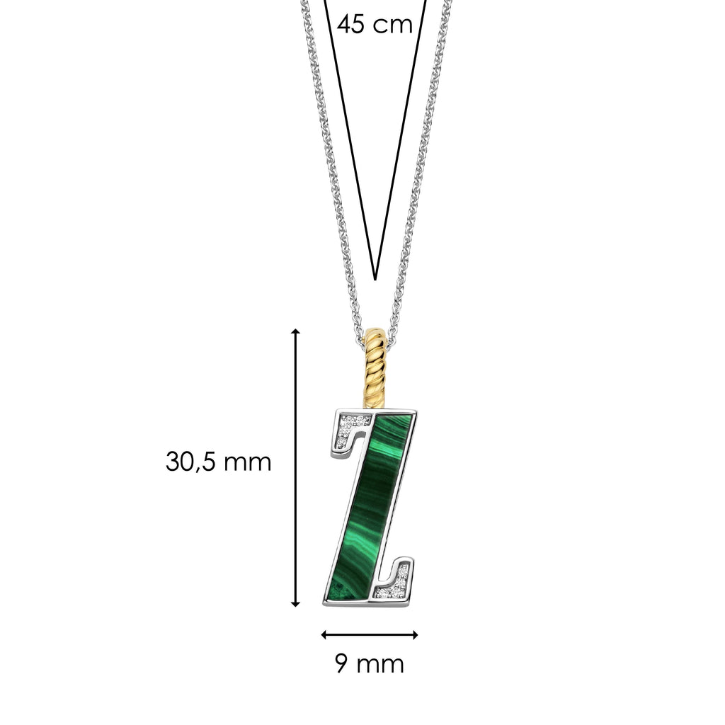 Ti Sento Milano Pendentif lettre Z Lettres et chiffres 6840MA_Z