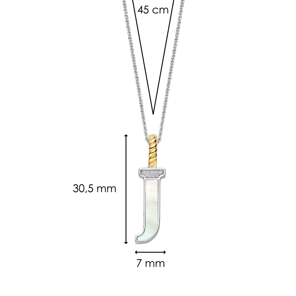 Ti Sento Milano Pendentif lettre J Lettres et chiffres 6840MW_J