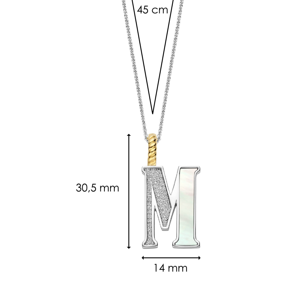 Ti Sento Milano Pendentif lettre M Lettres et chiffres 6840MW_M
