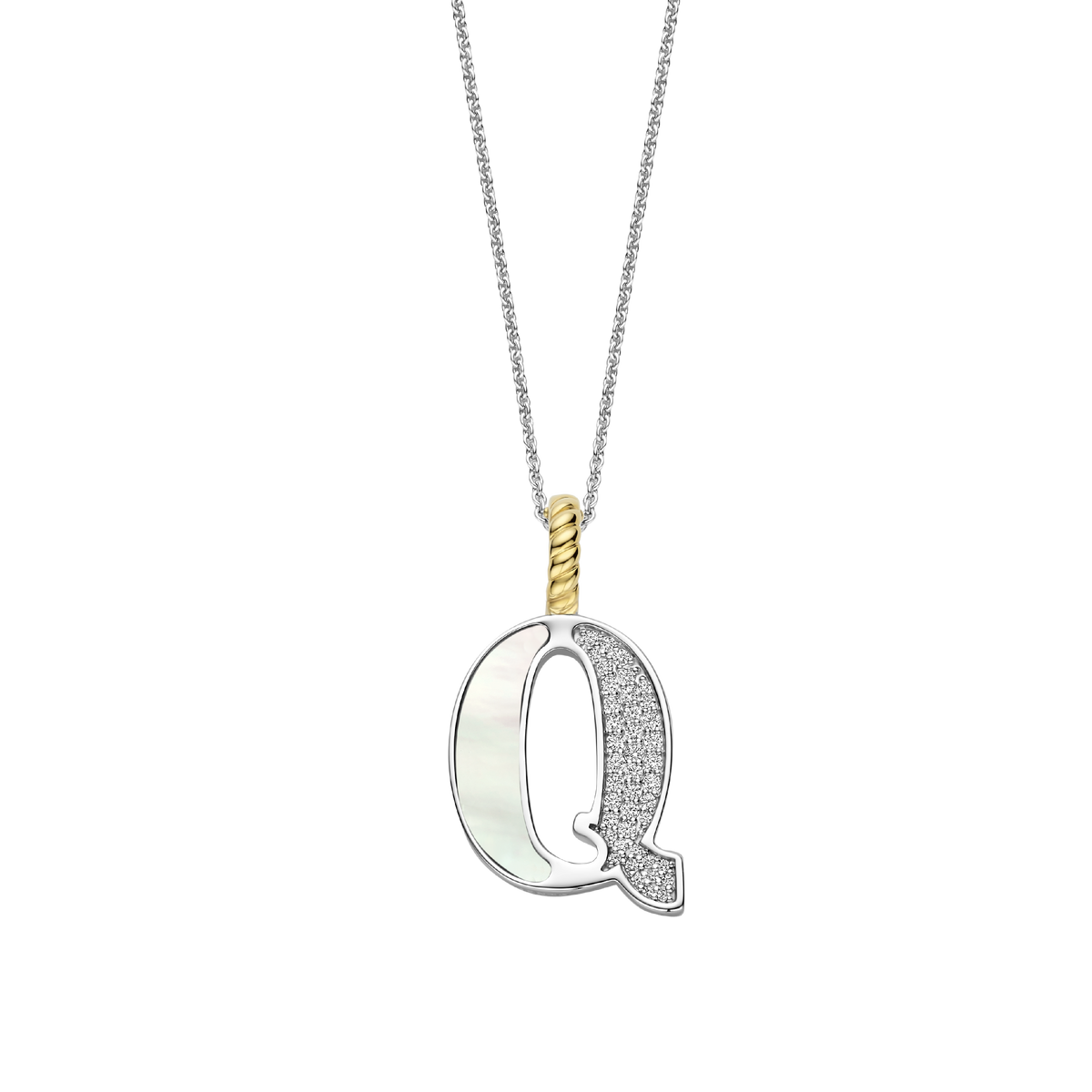 Ti Sento Milano Pendentif lettre Q Lettres et chiffres 6840MW_Q