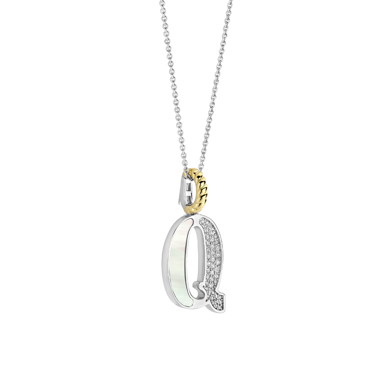 Ti Sento Milano Pendentif lettre Q Lettres et chiffres 6840MW_Q