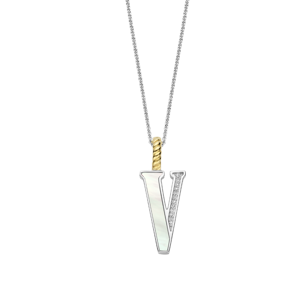 Ti Sento Milano Pendentif lettre V Lettres et chiffres 6840MW_V