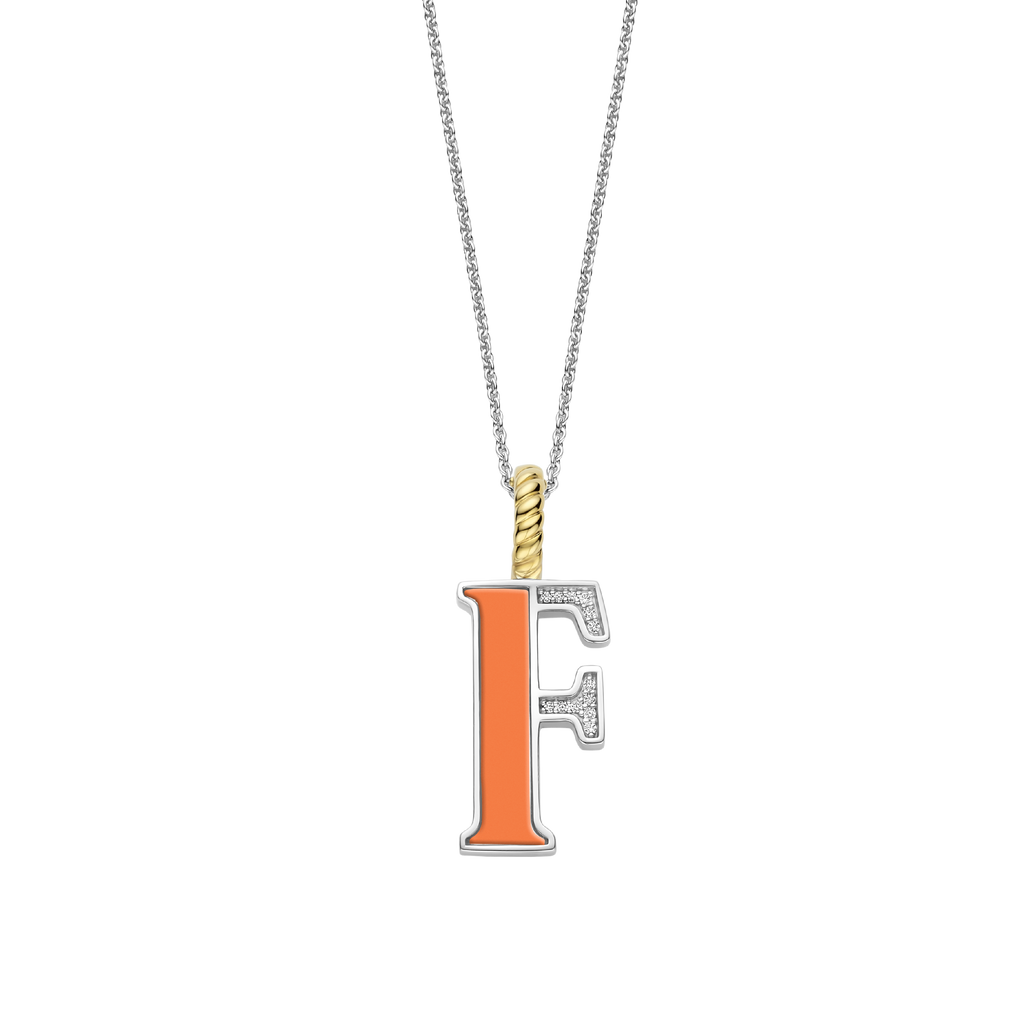 Ti Sento Milano Pendentif lettre F Lettres et chiffres 6840OR_F