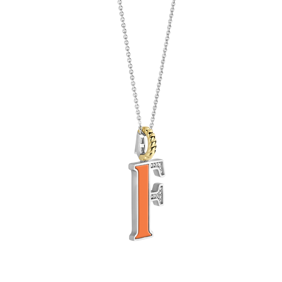 Ti Sento Milano Pendentif lettre F Lettres et chiffres 6840OR_F