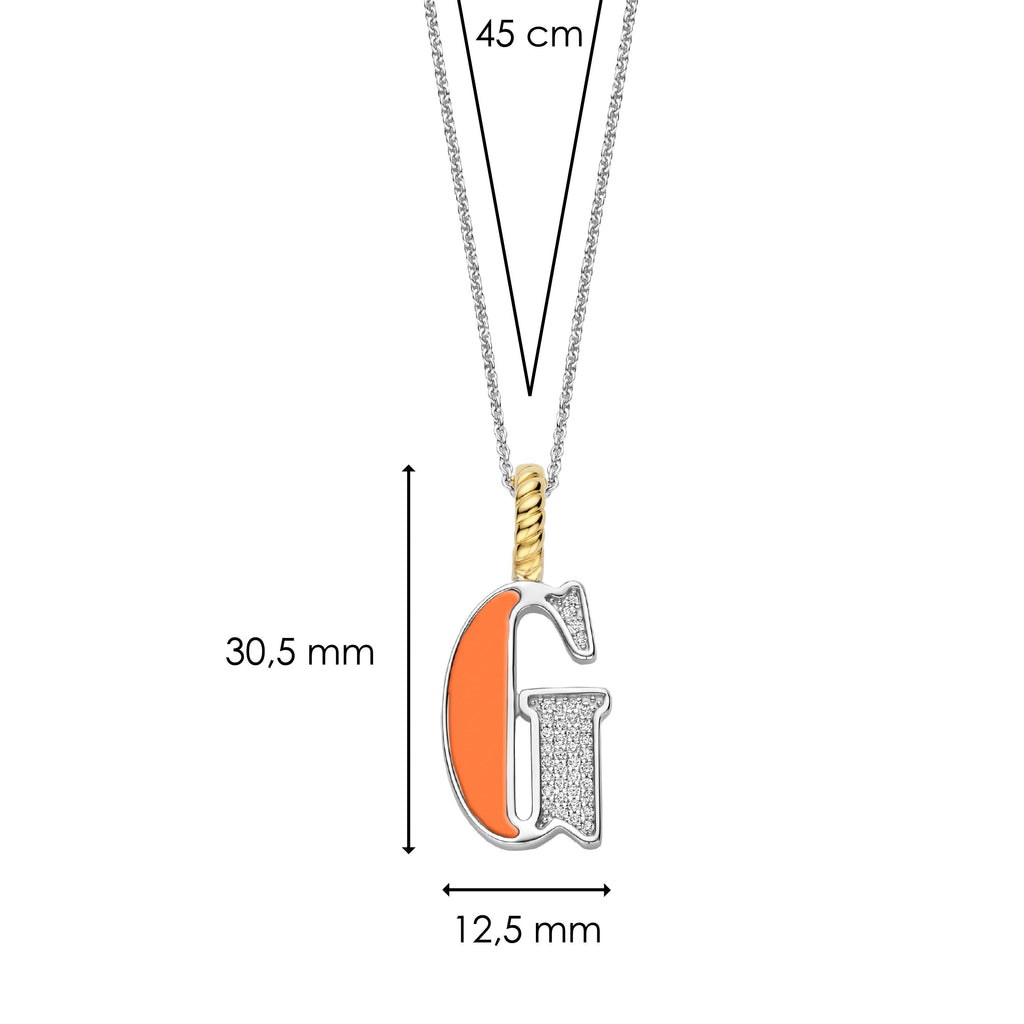 Ti Sento Milano Pendentif lettre G Lettres et chiffres 6840OR_G