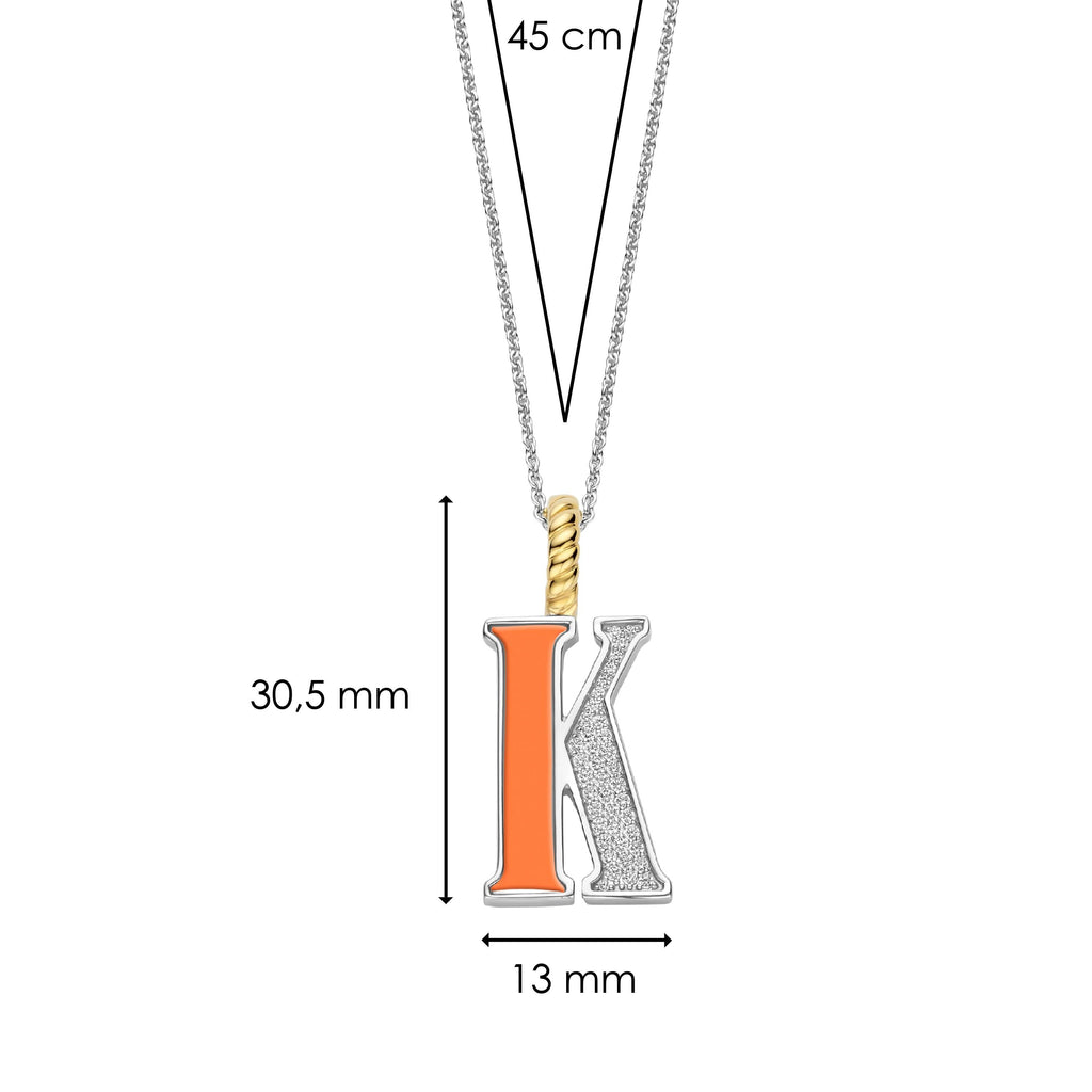 Ti Sento Milano Pendentif lettre K Lettres et chiffres 6840OR_K