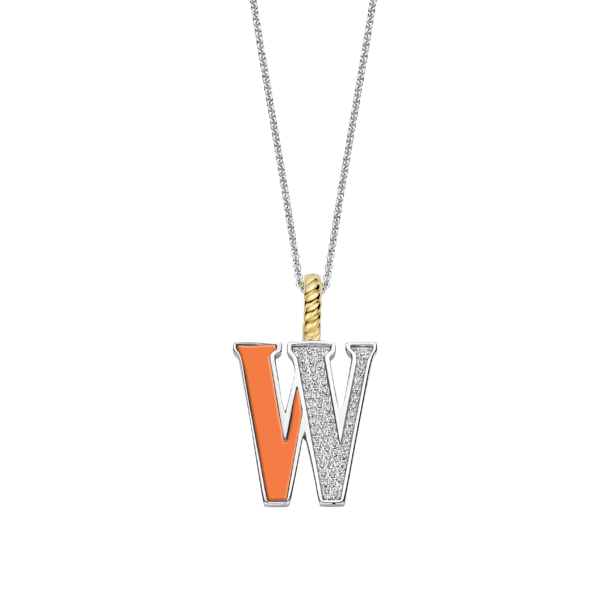 Ti Sento Milano Pendentif lettre W Lettres et chiffres 6840OR_W