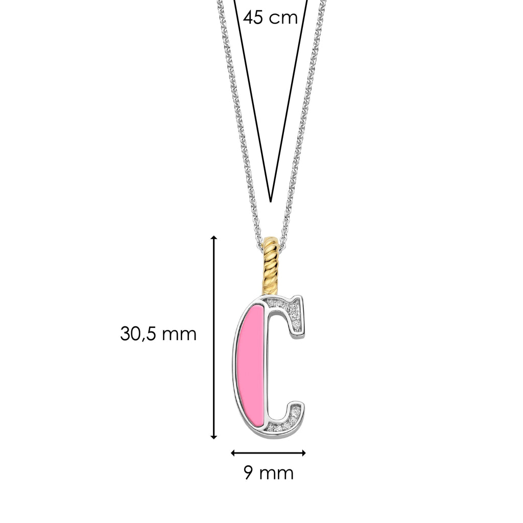 Ti Sento Milano Pendentif lettre C Lettres et chiffres 6840PI_C