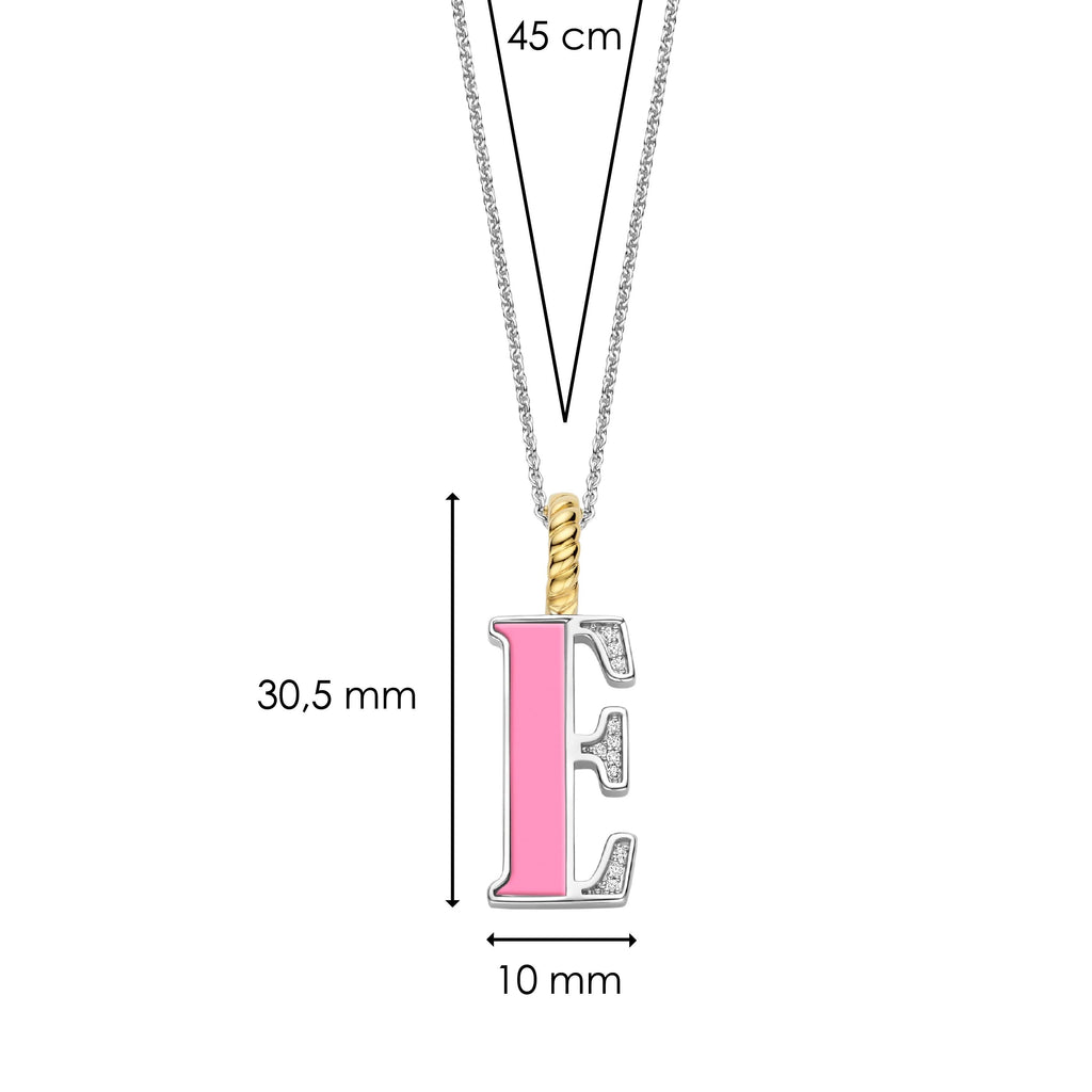Ti Sento Milano Pendentif lettre E Lettres et chiffres 6840PI_E