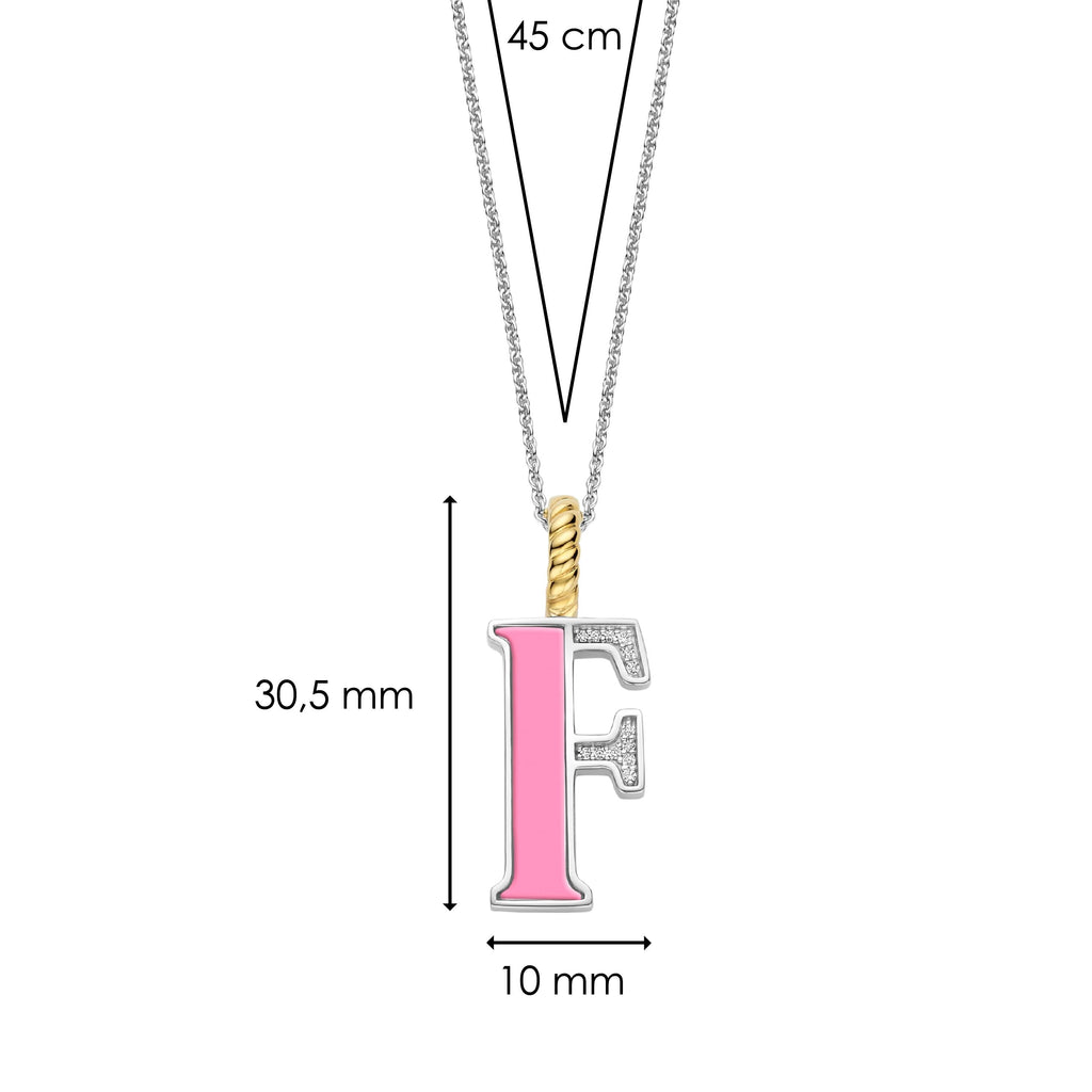 Ti Sento Milano Pendentif lettre F Lettres et chiffres 6840PI_F