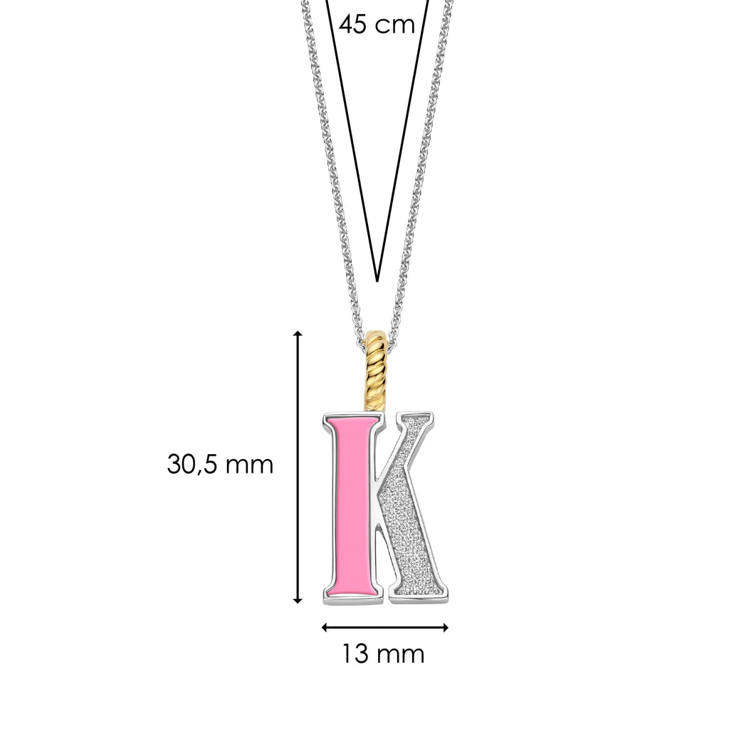 Ti Sento Milano Pendentif lettre K Lettres et chiffres 6840PI_K