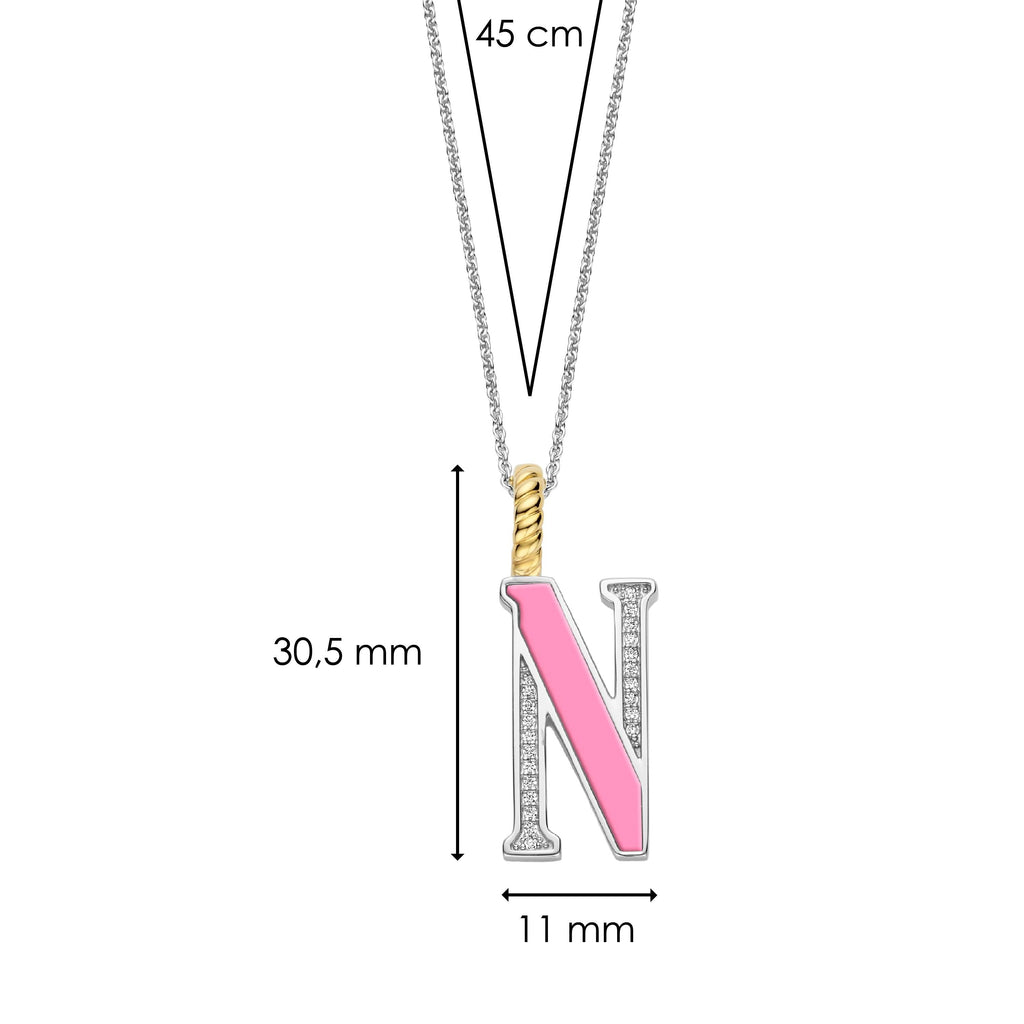 Ti Sento Milano Pendentif lettre N Lettres et chiffres 6840PI_N