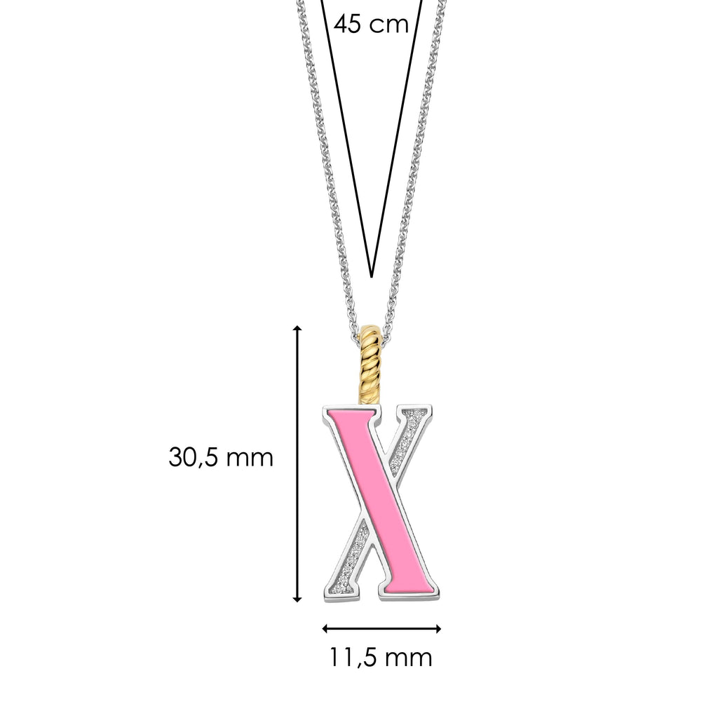 Ti Sento Milano Pendentif lettre X Lettres et chiffres 6840PI_X