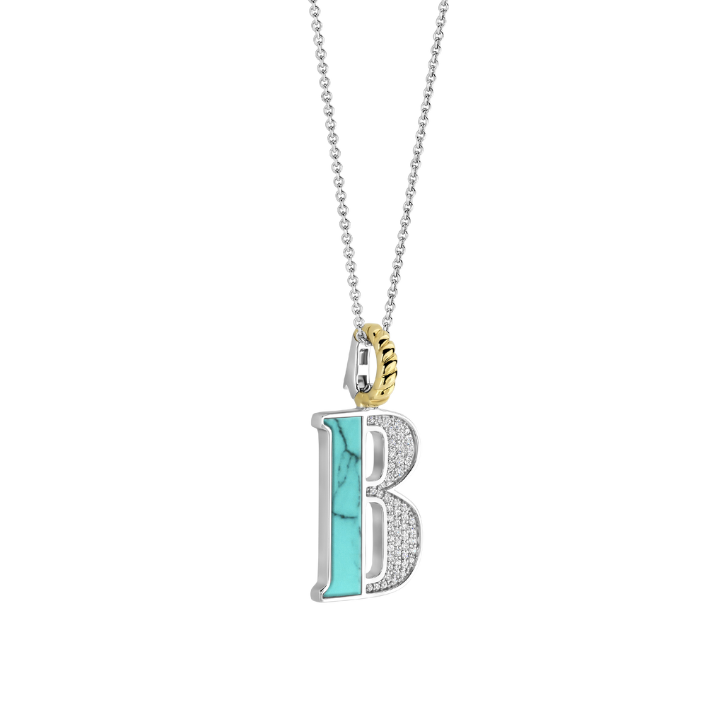 Ti Sento Milano Pendentif lettre B Lettres et chiffres 6840TQ_B