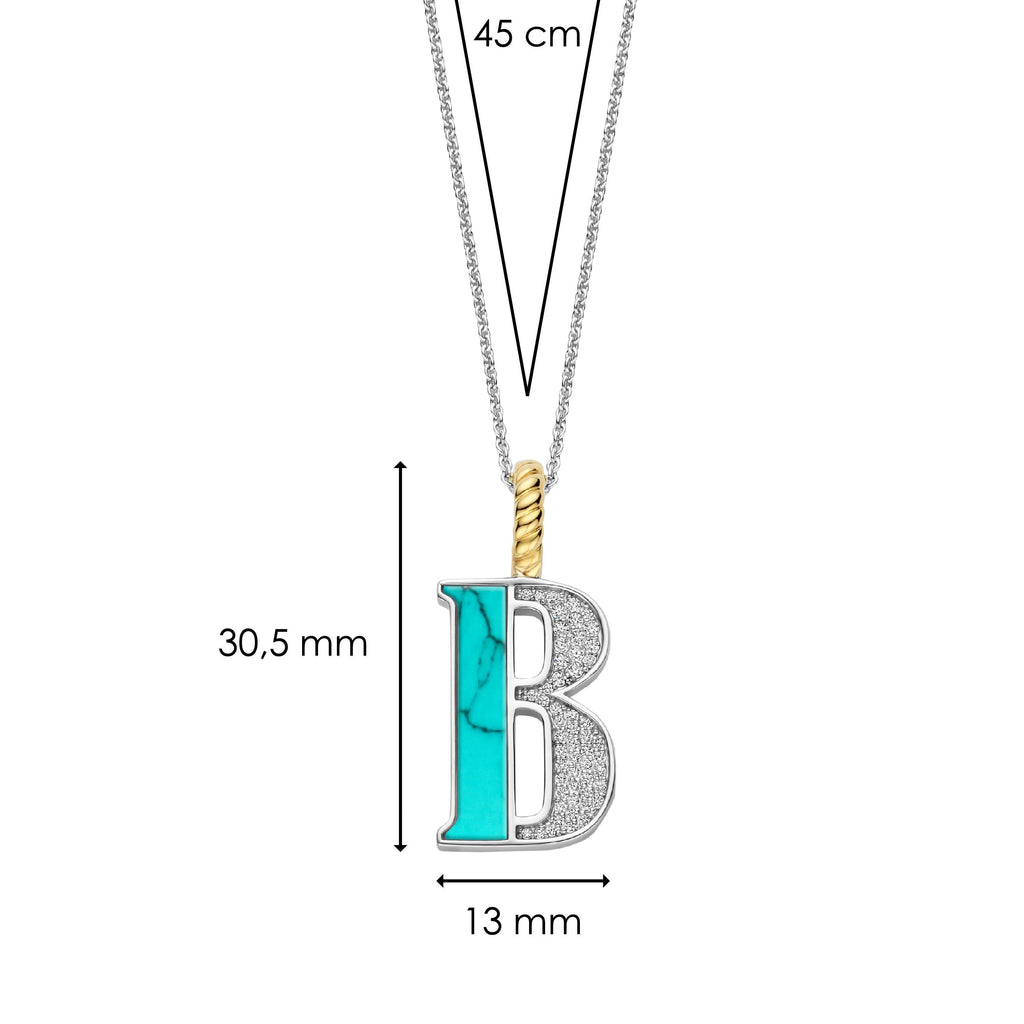 Ti Sento Milano Pendentif lettre B Lettres et chiffres 6840TQ_B