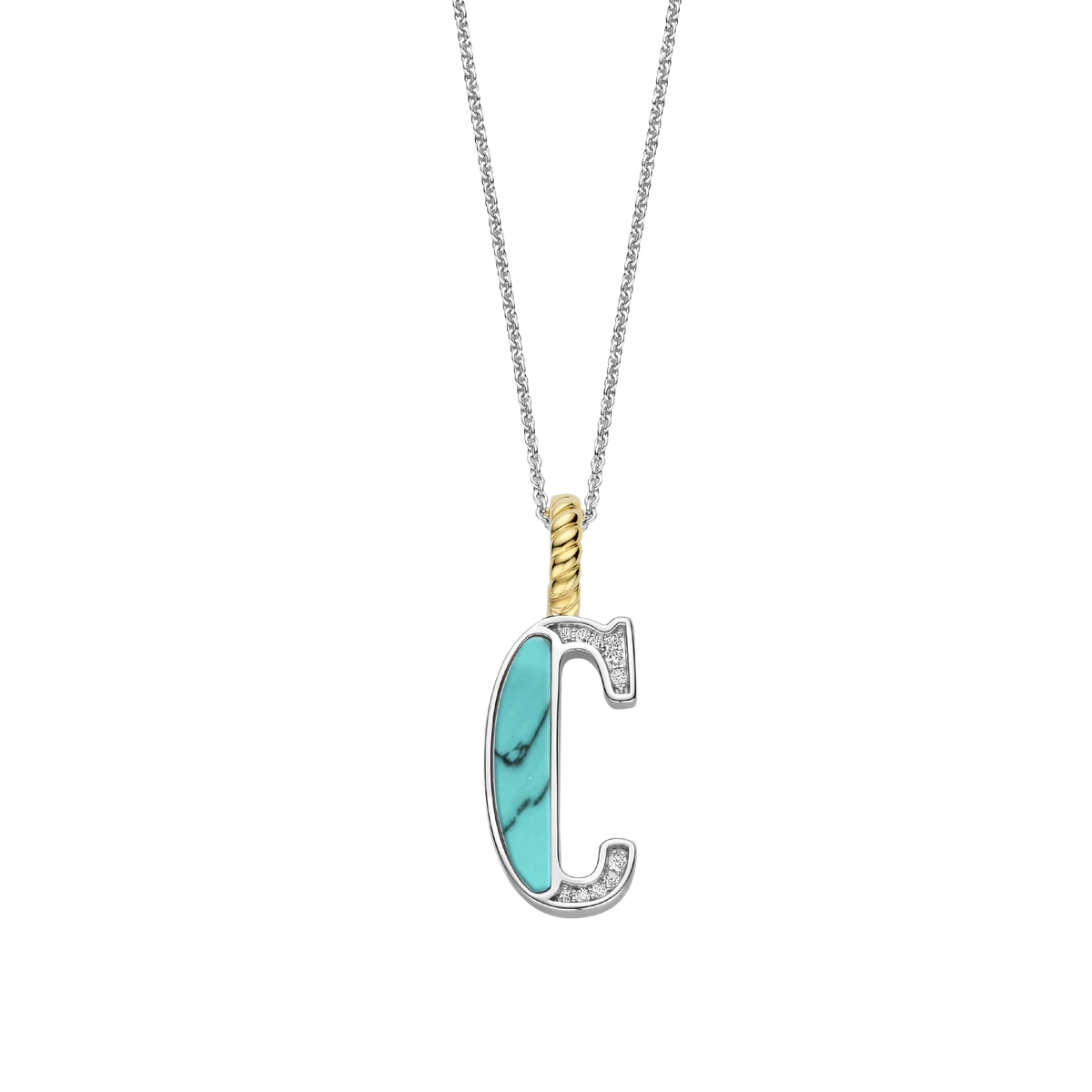 Ti Sento Milano Pendentif lettre C Lettres et chiffres 6840TQ_C