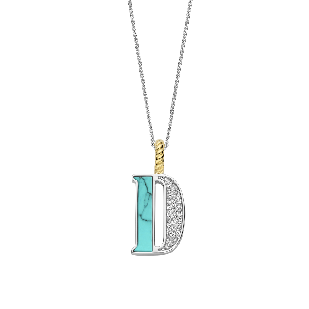 Ti Sento Milano Pendentif lettre D Lettres et chiffres 6840TQ_D