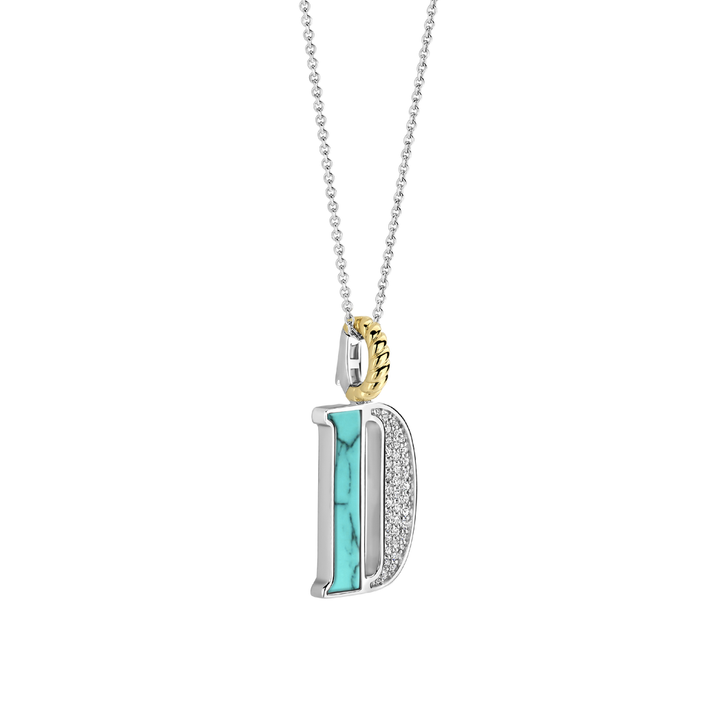 Ti Sento Milano Pendentif lettre D Lettres et chiffres 6840TQ_D