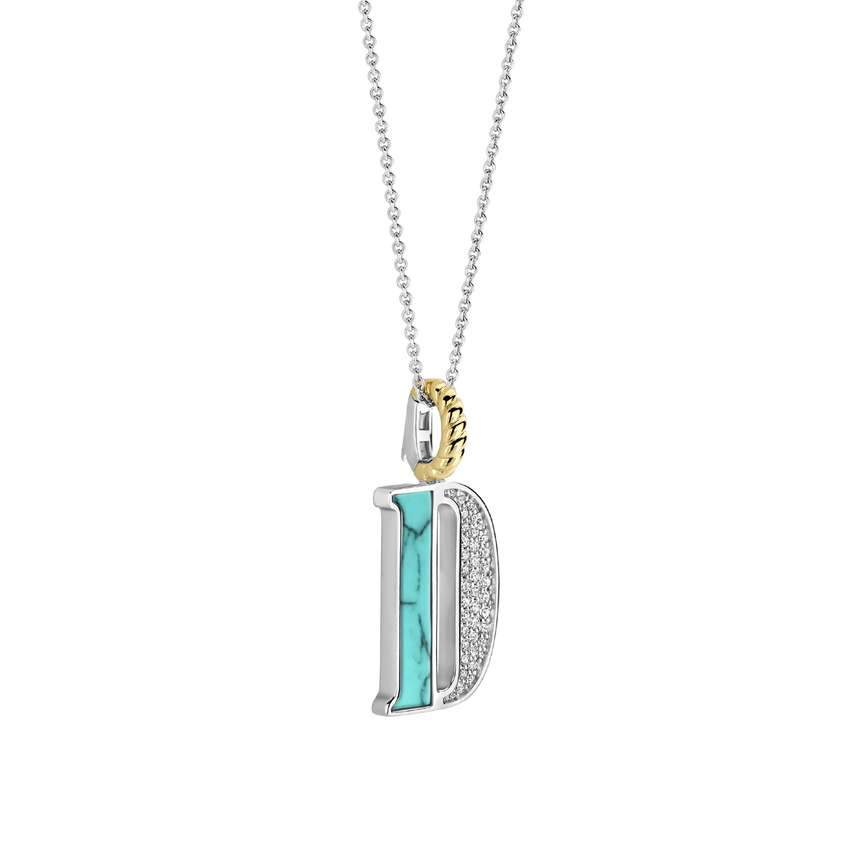 Ti Sento Milano Pendentif lettre D Lettres et chiffres 6840TQ_D