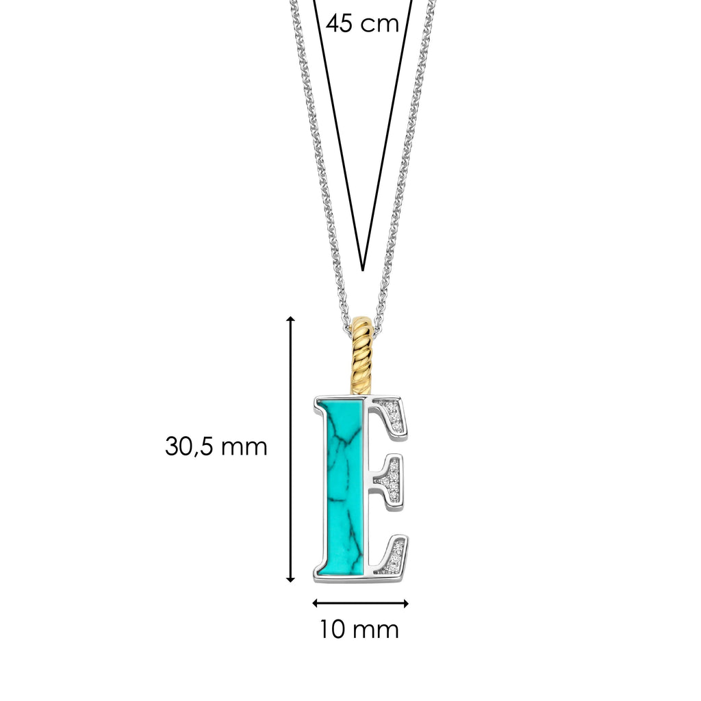 Ti Sento Milano Pendentif lettre E Lettres et chiffres 6840TQ_E