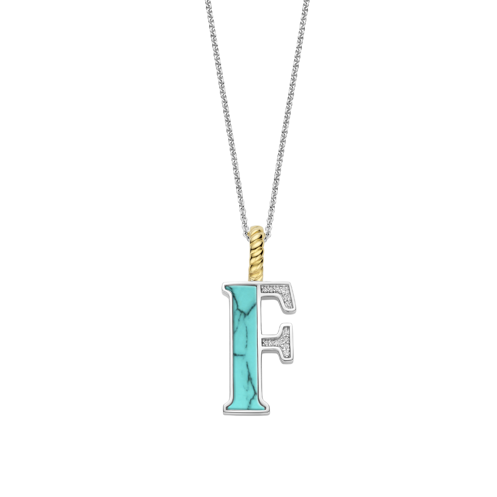 Ti Sento Milano Pendentif lettre F Lettres et chiffres 6840TQ_F