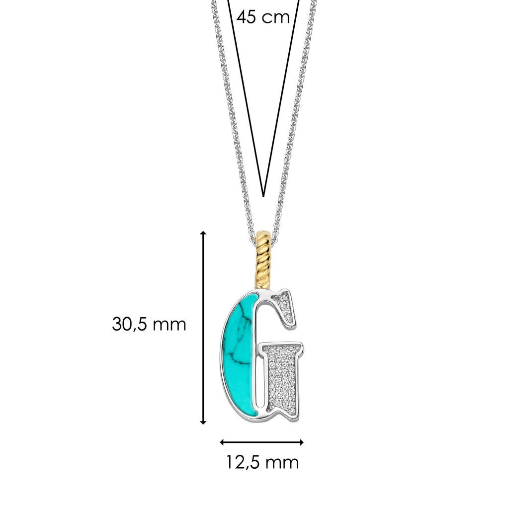 Ti Sento Milano Pendentif lettre G Lettres et chiffres 6840TQ_G