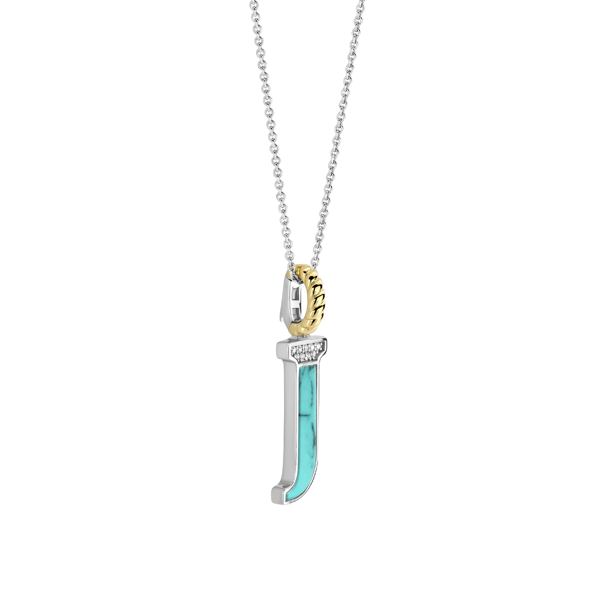 Ti Sento Milano Pendentif lettre J Lettres et chiffres 6840TQ_J