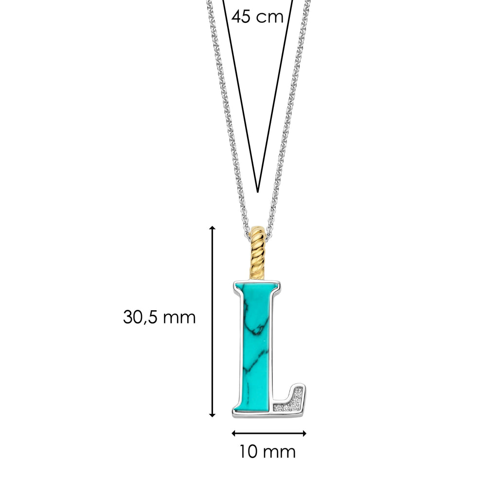 Ti Sento Milano Pendentif lettre L Lettres et chiffres 6840TQ_L
