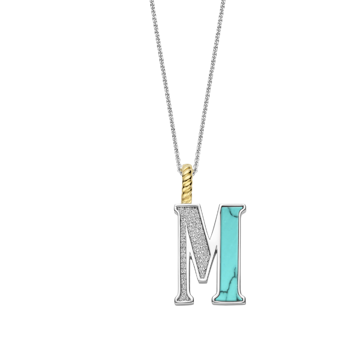 Ti Sento Milano Pendentif lettre M Lettres et chiffres 6840TQ_M
