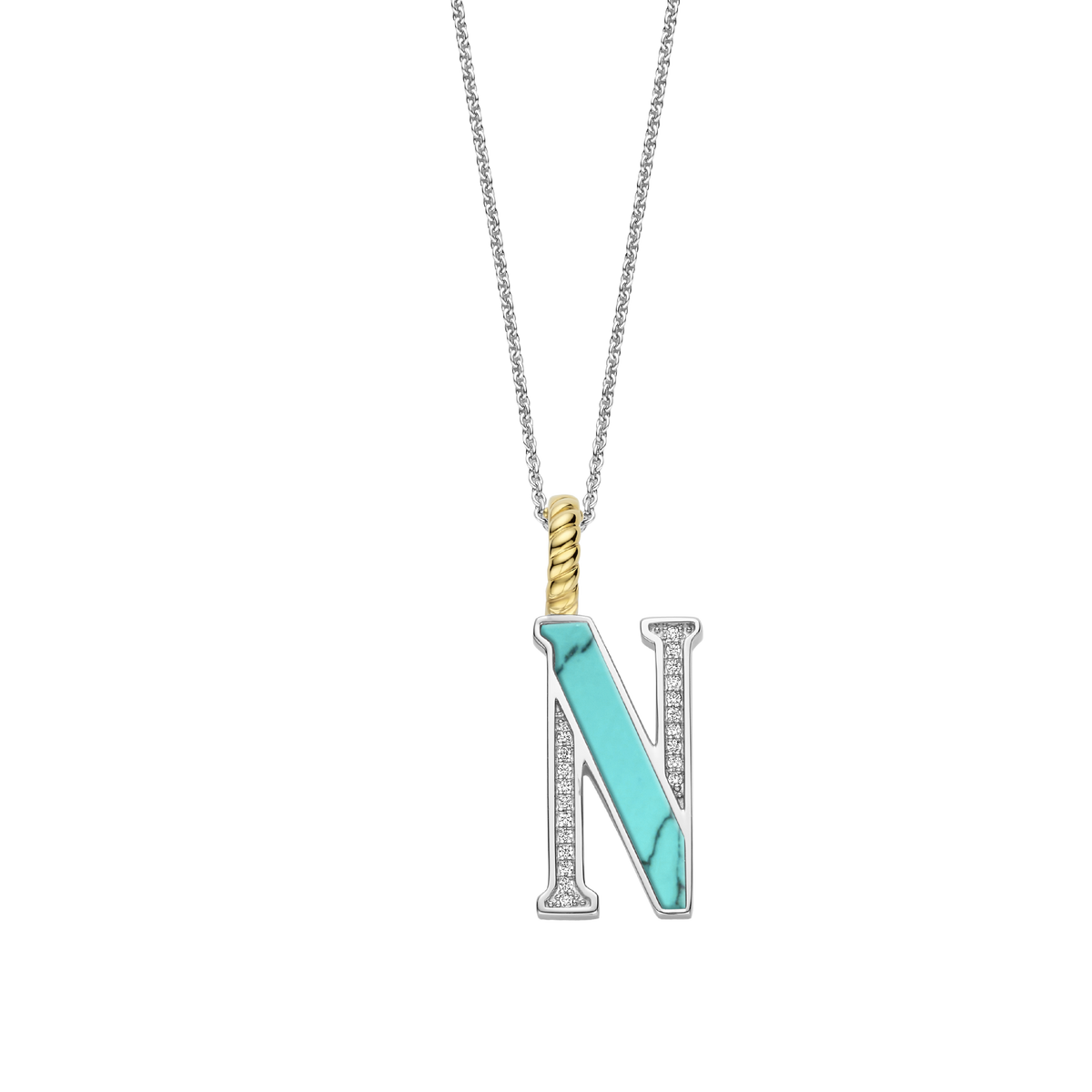 Ti Sento Milano Pendentif lettre N Lettres et chiffres 6840TQ_N