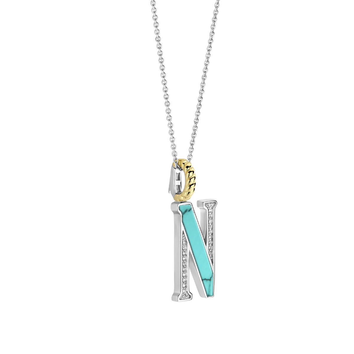 Ti Sento Milano Pendentif lettre N Lettres et chiffres 6840TQ_N