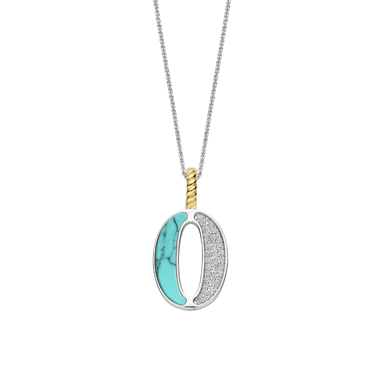 Ti Sento Milano Pendentif lettre O Lettres et chiffres 6840TQ_O