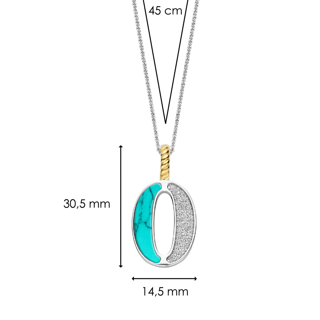 Ti Sento Milano Pendentif lettre O Lettres et chiffres 6840TQ_O