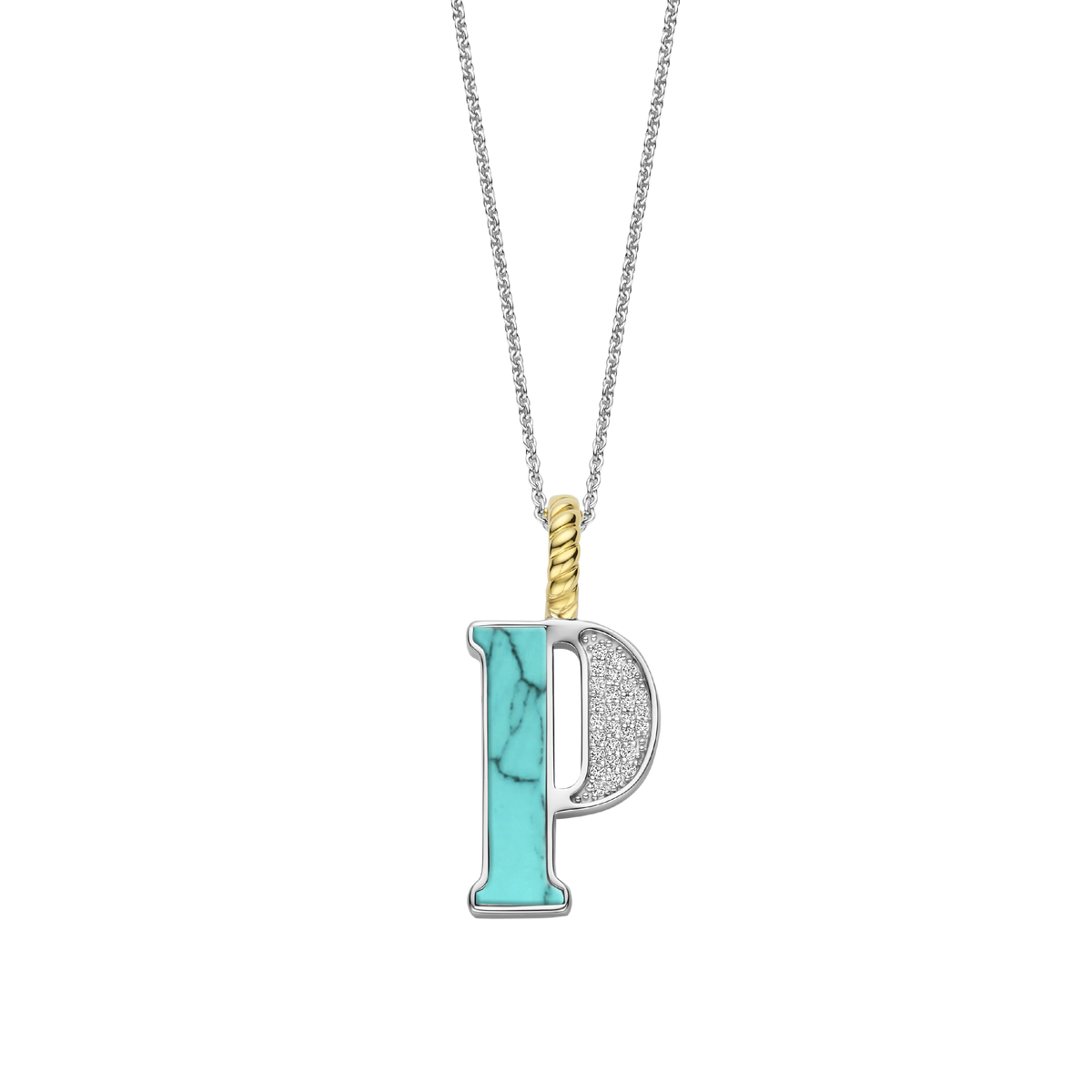 Ti Sento Milano Pendentif lettre P Lettres et chiffres 6840TQ_P