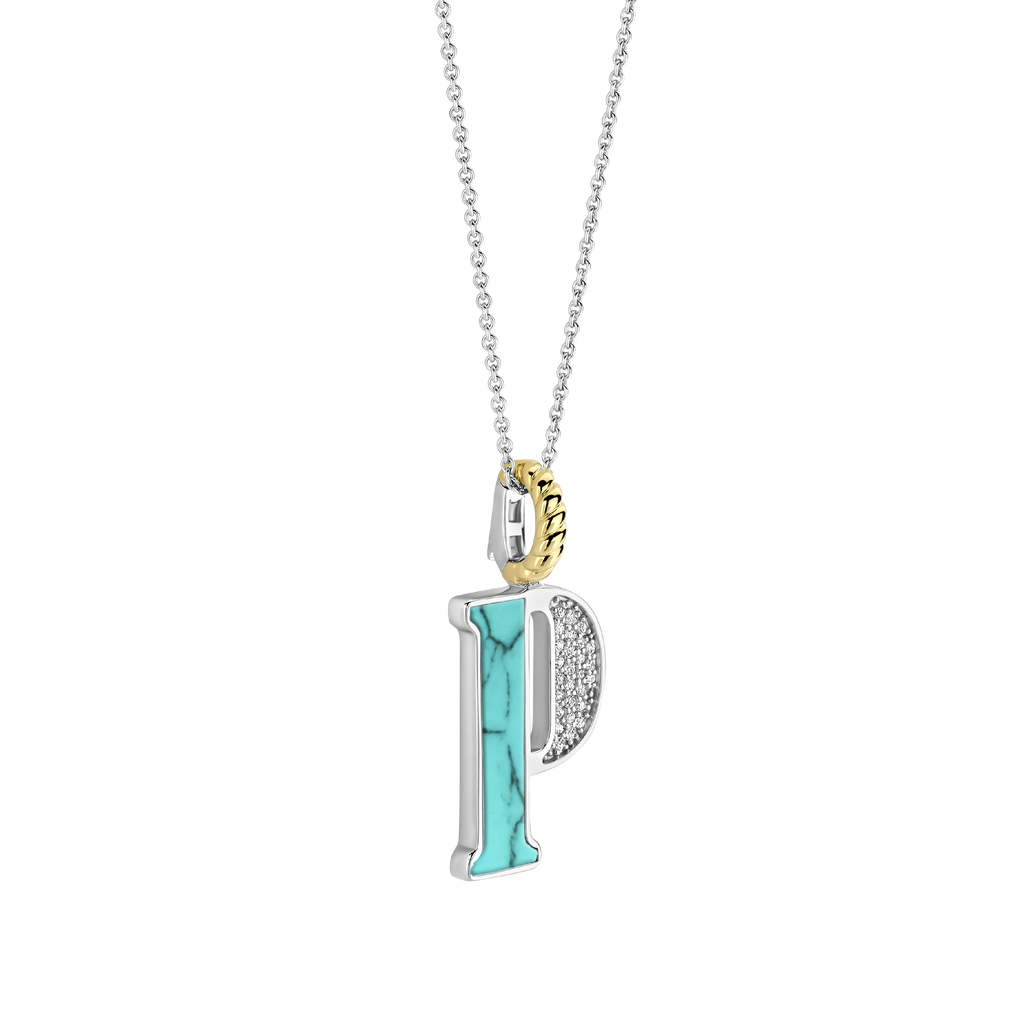 Ti Sento Milano Pendentif lettre P Lettres et chiffres 6840TQ_P