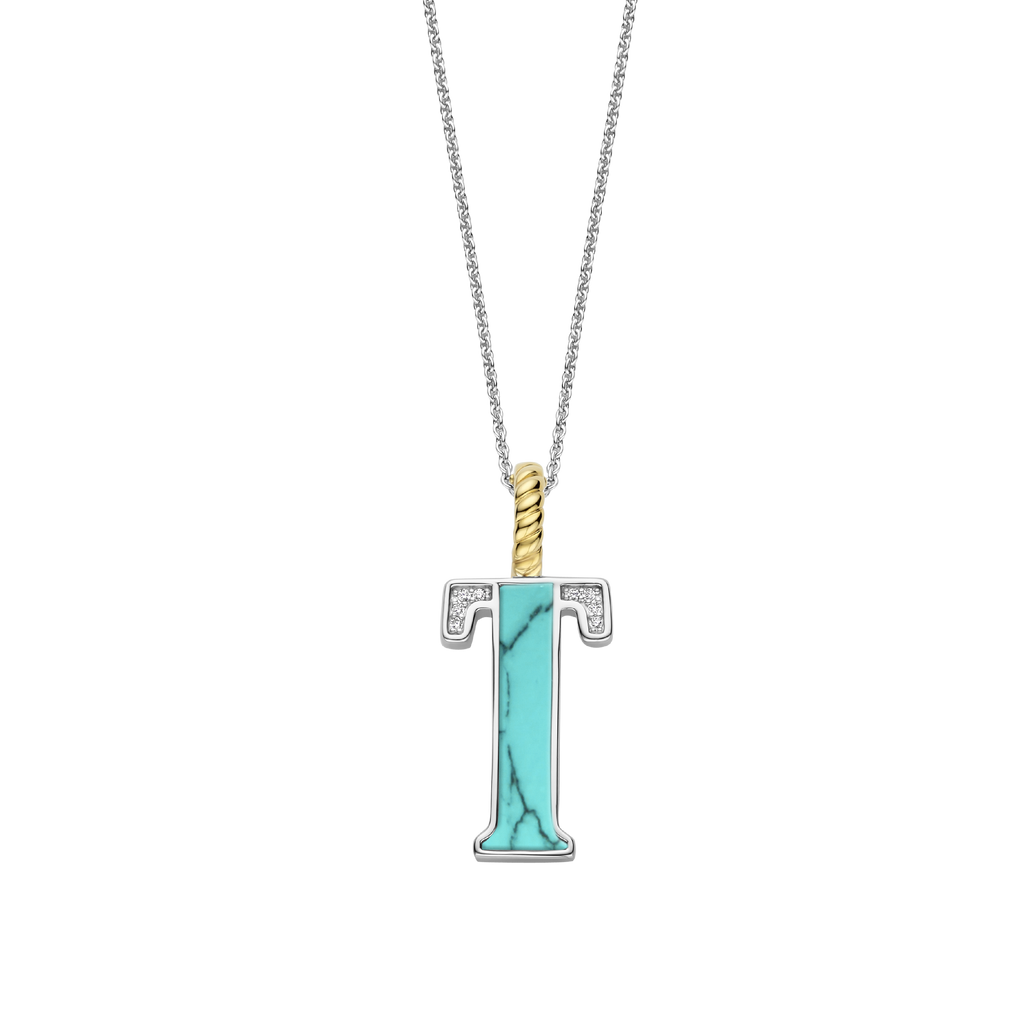 Ti Sento Milano Pendentif lettre T Lettres et chiffres 6840TQ_T