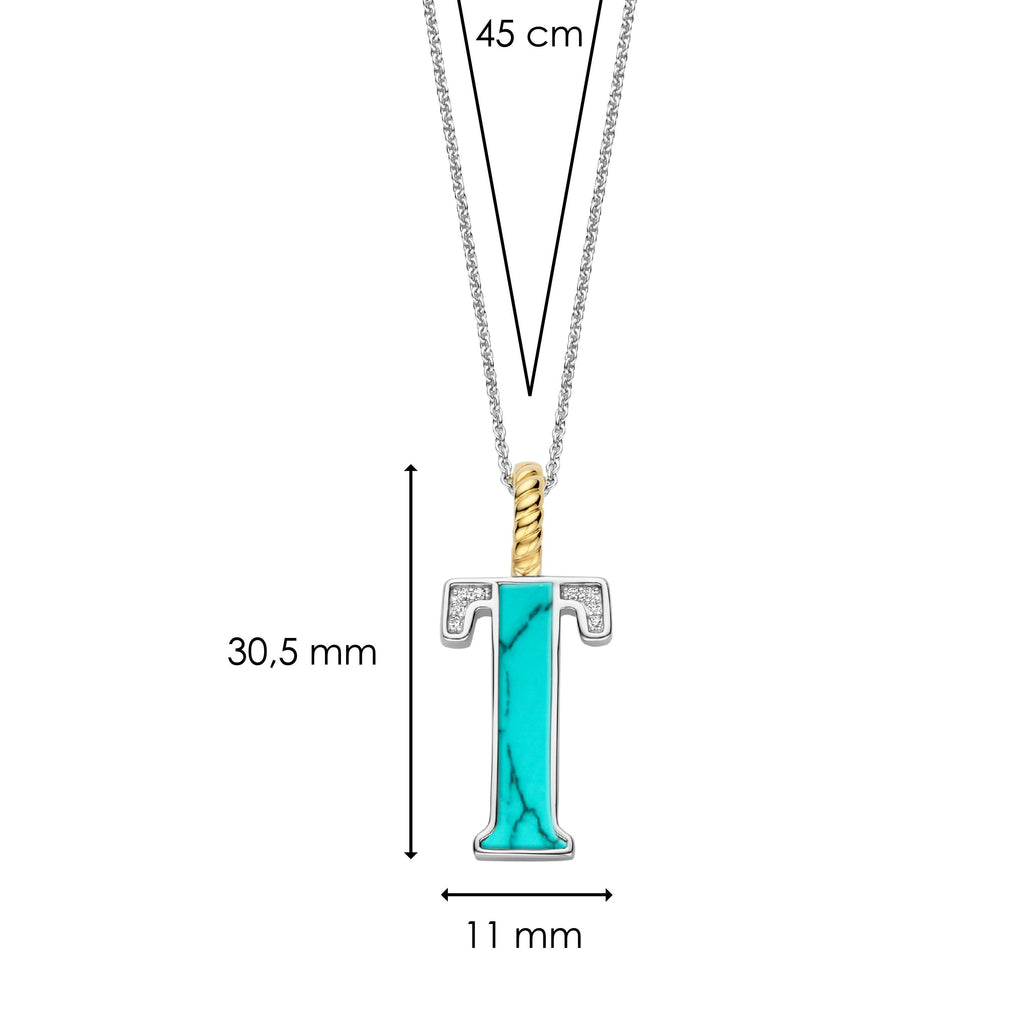 Ti Sento Milano Pendentif lettre T Lettres et chiffres 6840TQ_T