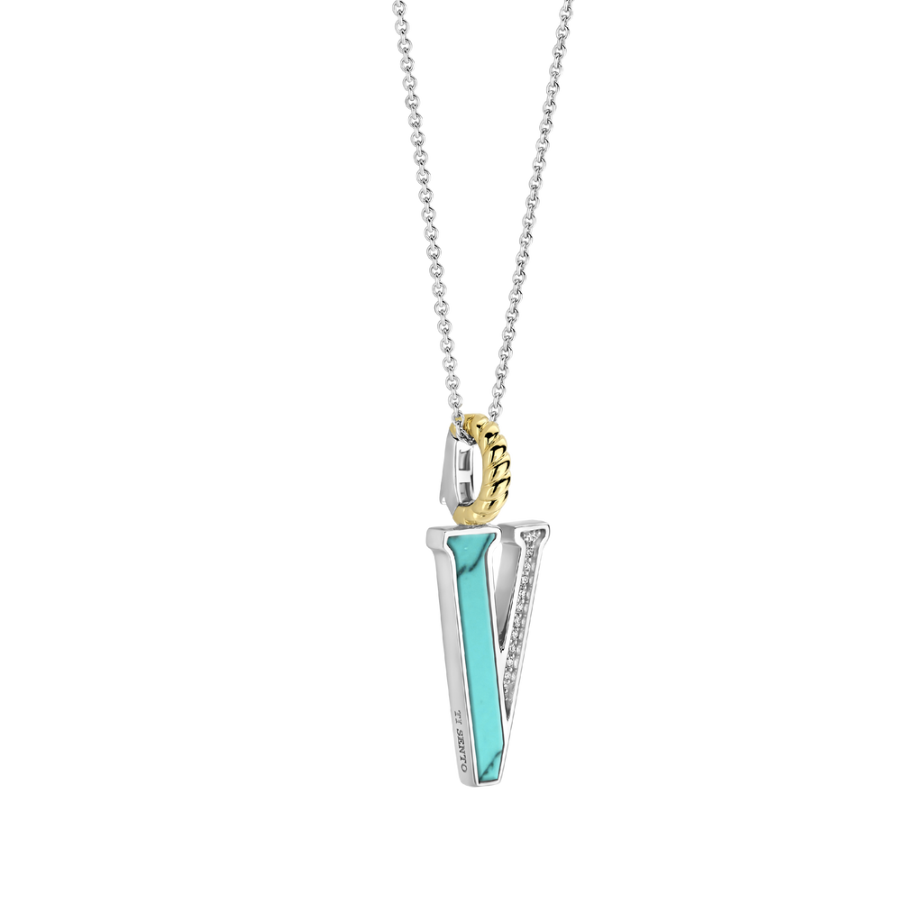 Ti Sento Milano Pendentif lettre V Lettres et chiffres 6840TQ_V